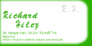 richard hilcz business card